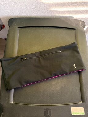 Betsey Johnson Black Clutch with Pink Trim